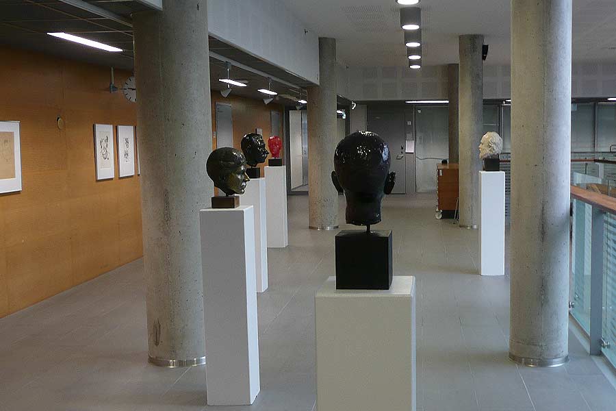 portrait sculpture and drawings