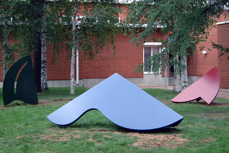 sculptures at Rovaniemi University in Finland - Kari Huhtamo Art Foundation