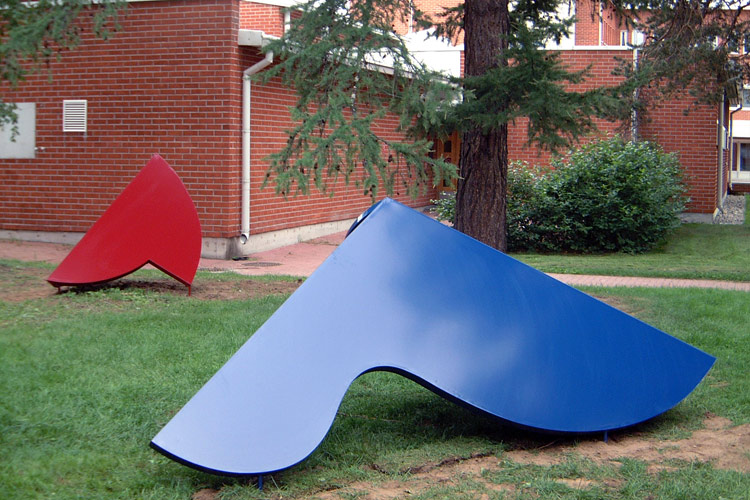 sculptures at Rovaniemi University in Finland - Kari Huhtamo Art Foundation